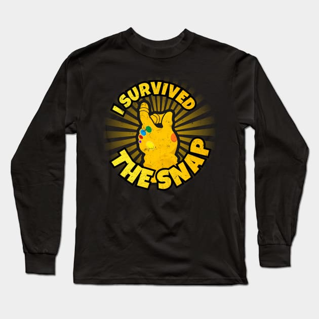 I Survived the Snap Long Sleeve T-Shirt by duckandbear